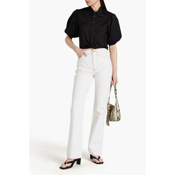 EUC FRAME Le Italien True Straight Jeans White Blanc 100% Cotton‎ Size 25 x 31